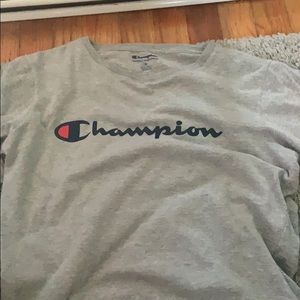 grey authentic athleticwear champion long sleeve